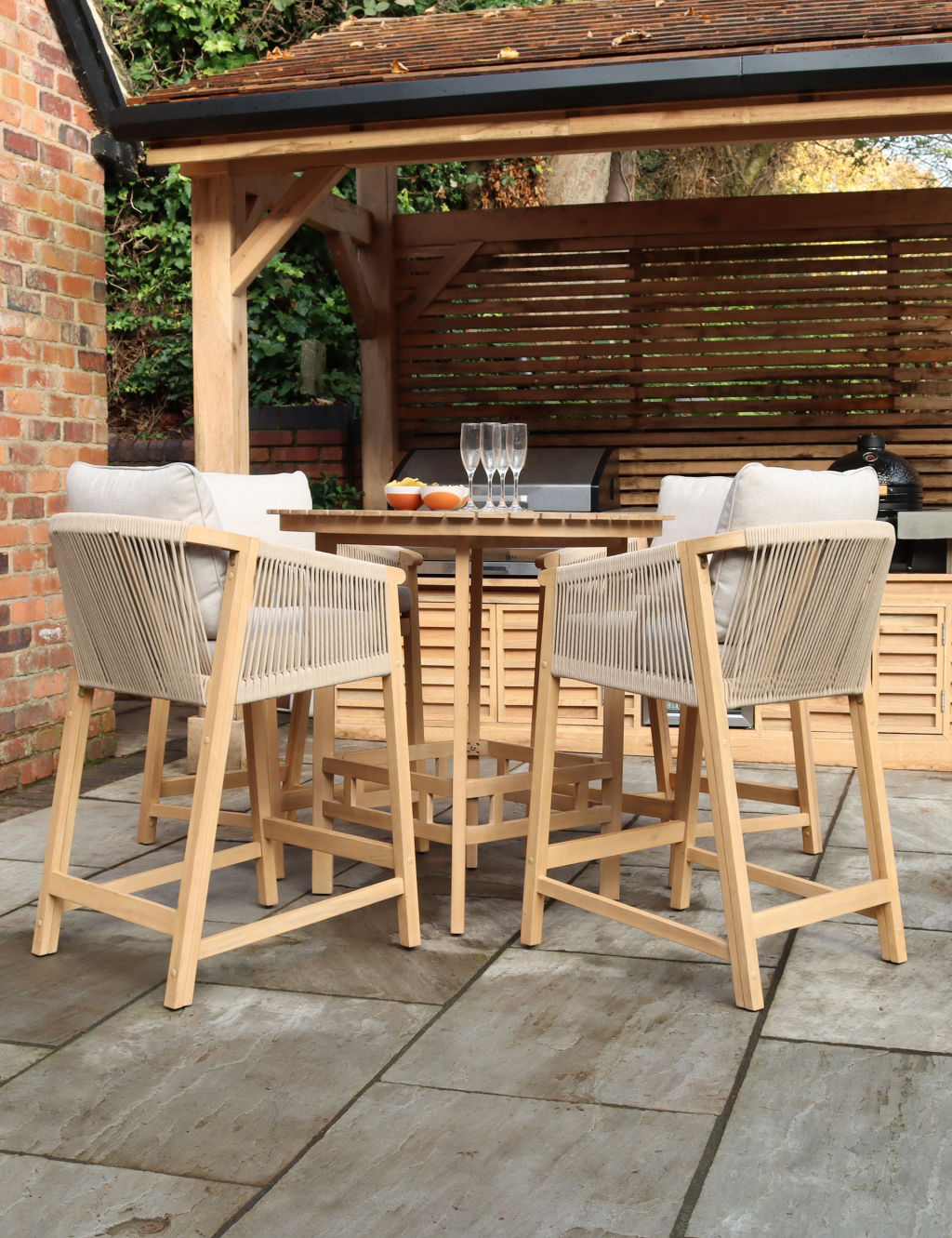 Roma 4 Seater Garden Table and Chairs | Royalcraft | M&S