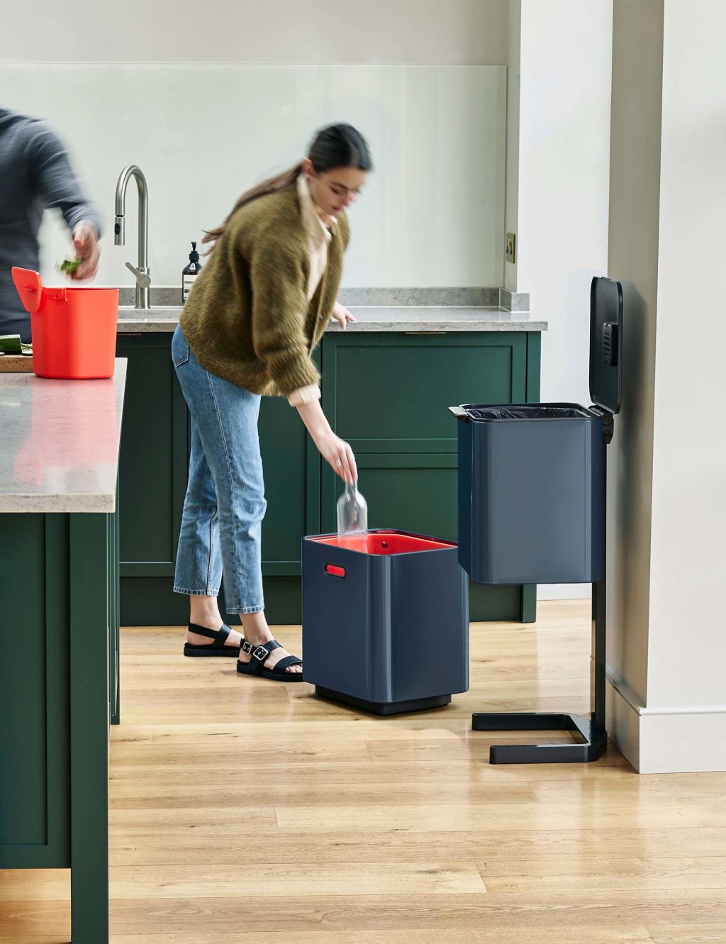 Totem Max 60 Litre Waste & Recycling Bin Joseph Joseph M&S