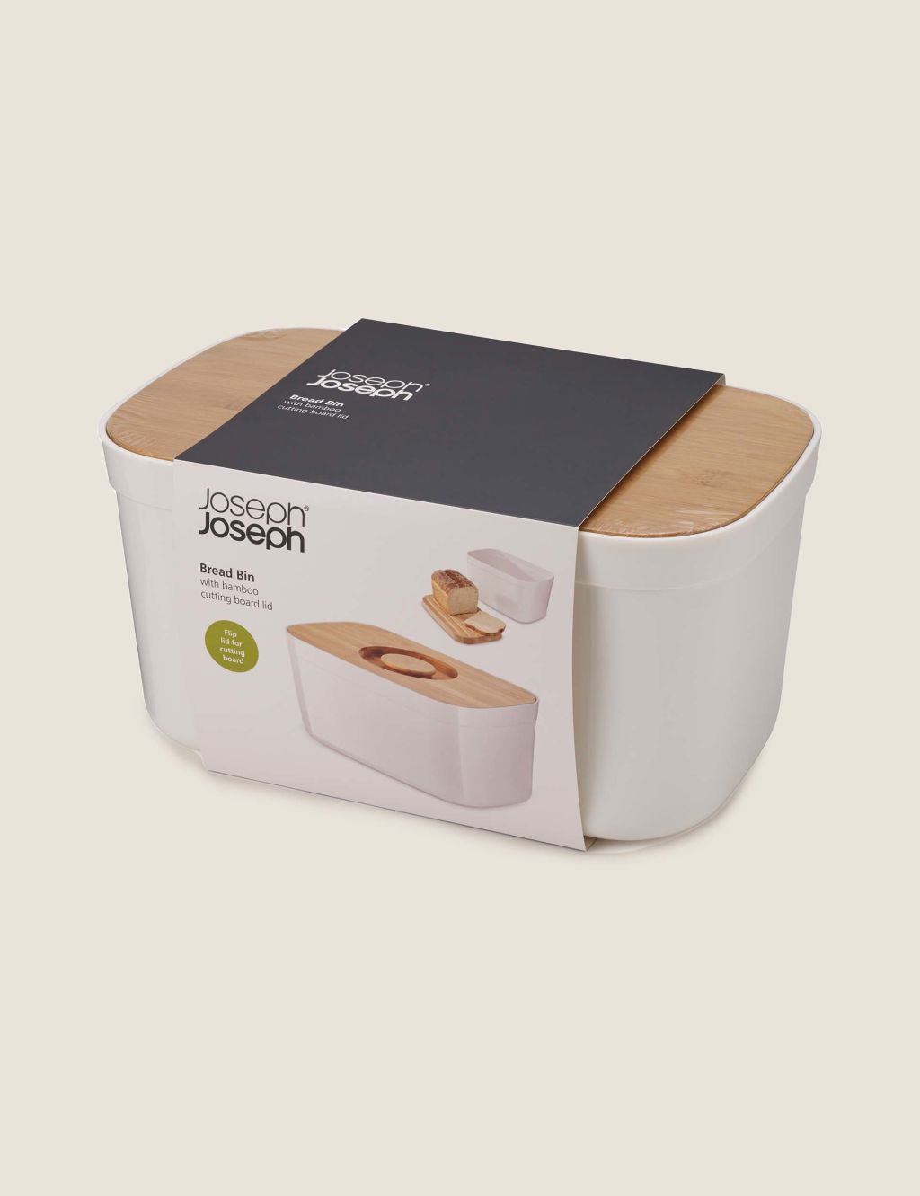 Bread Bin with Cutting Board Lid Joseph Joseph M&S
