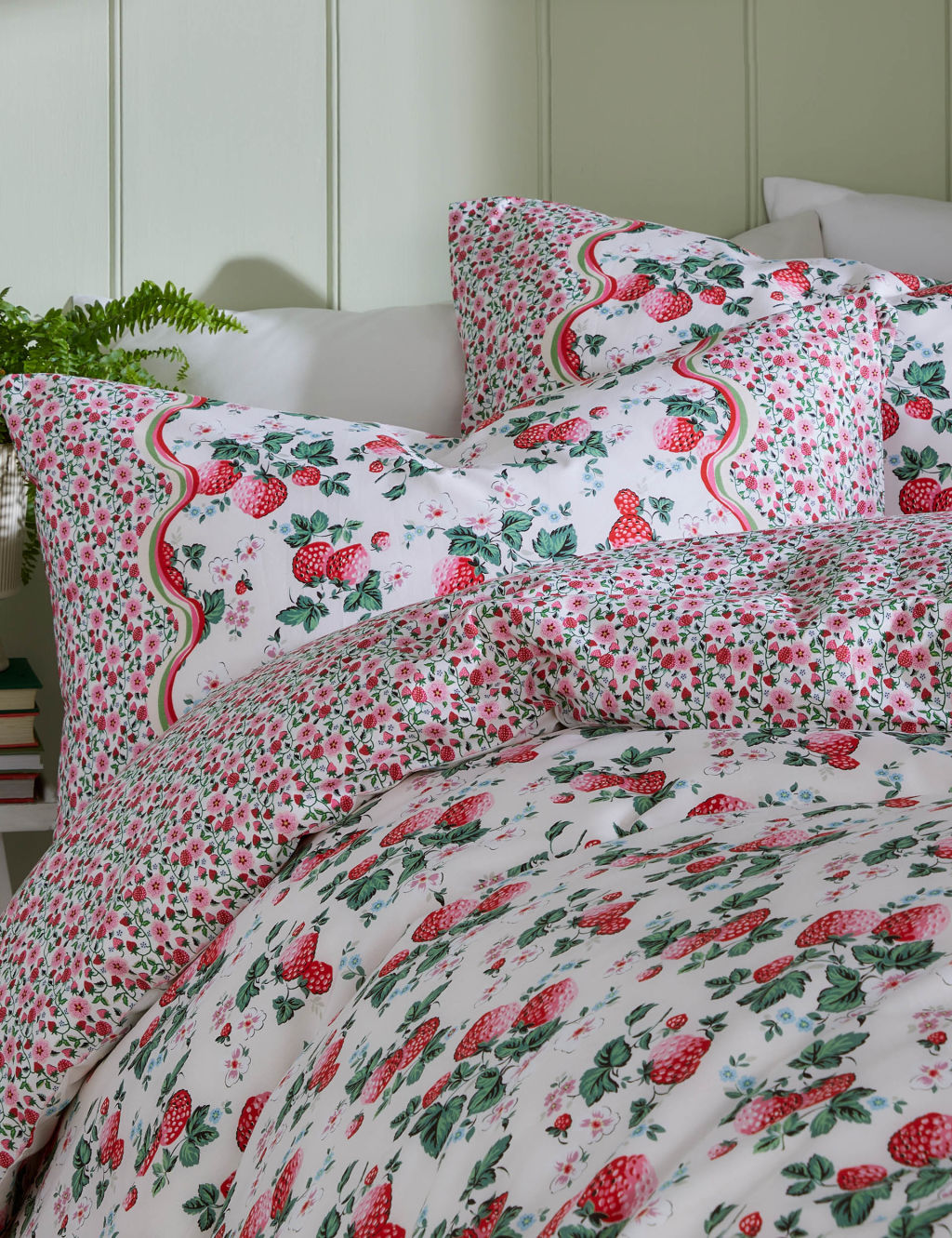 Pure Cotton Strawberry Bedding Set Cath Kidston M&S