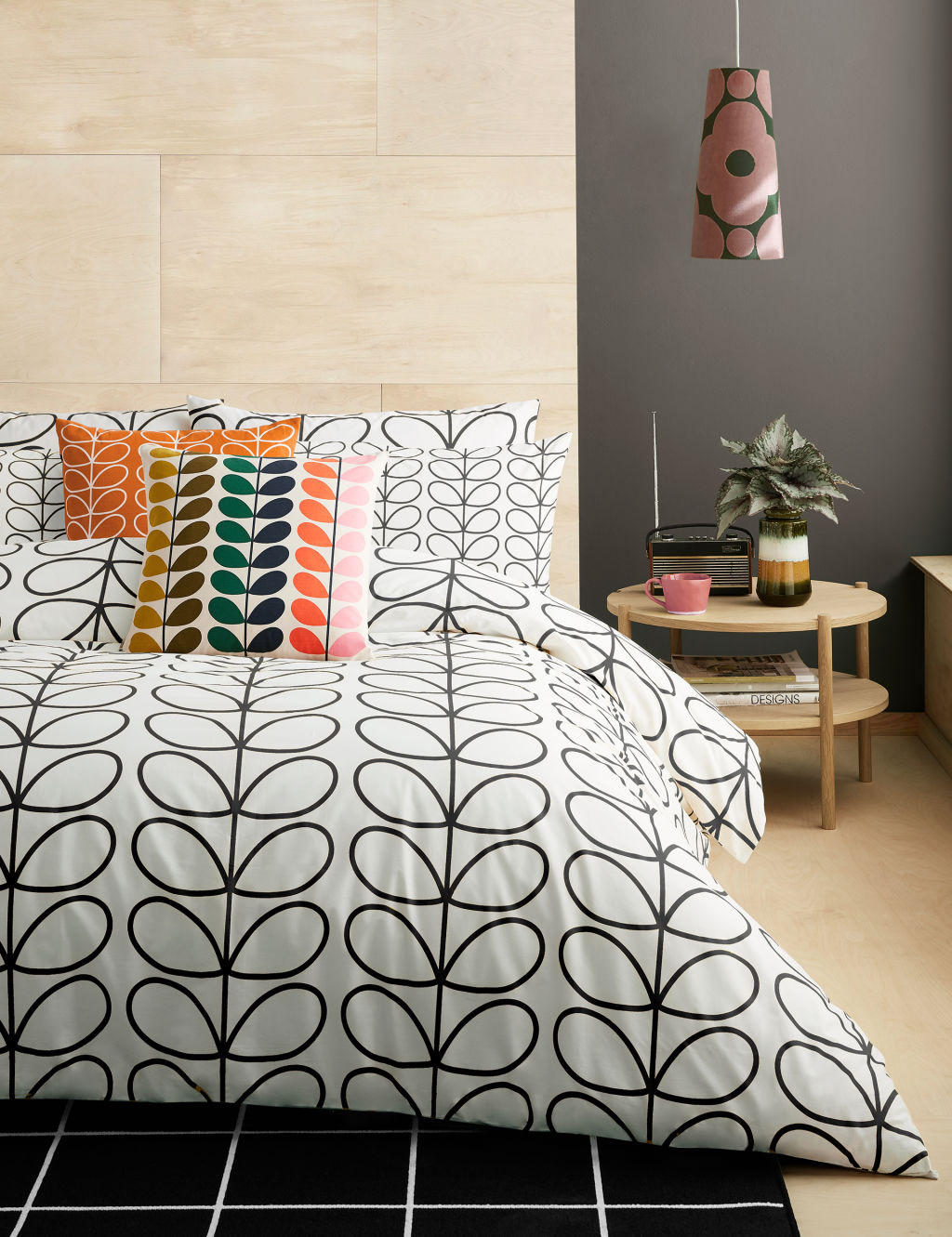 Brushed Cotton Linear Stem Bedding Set 1 of 1