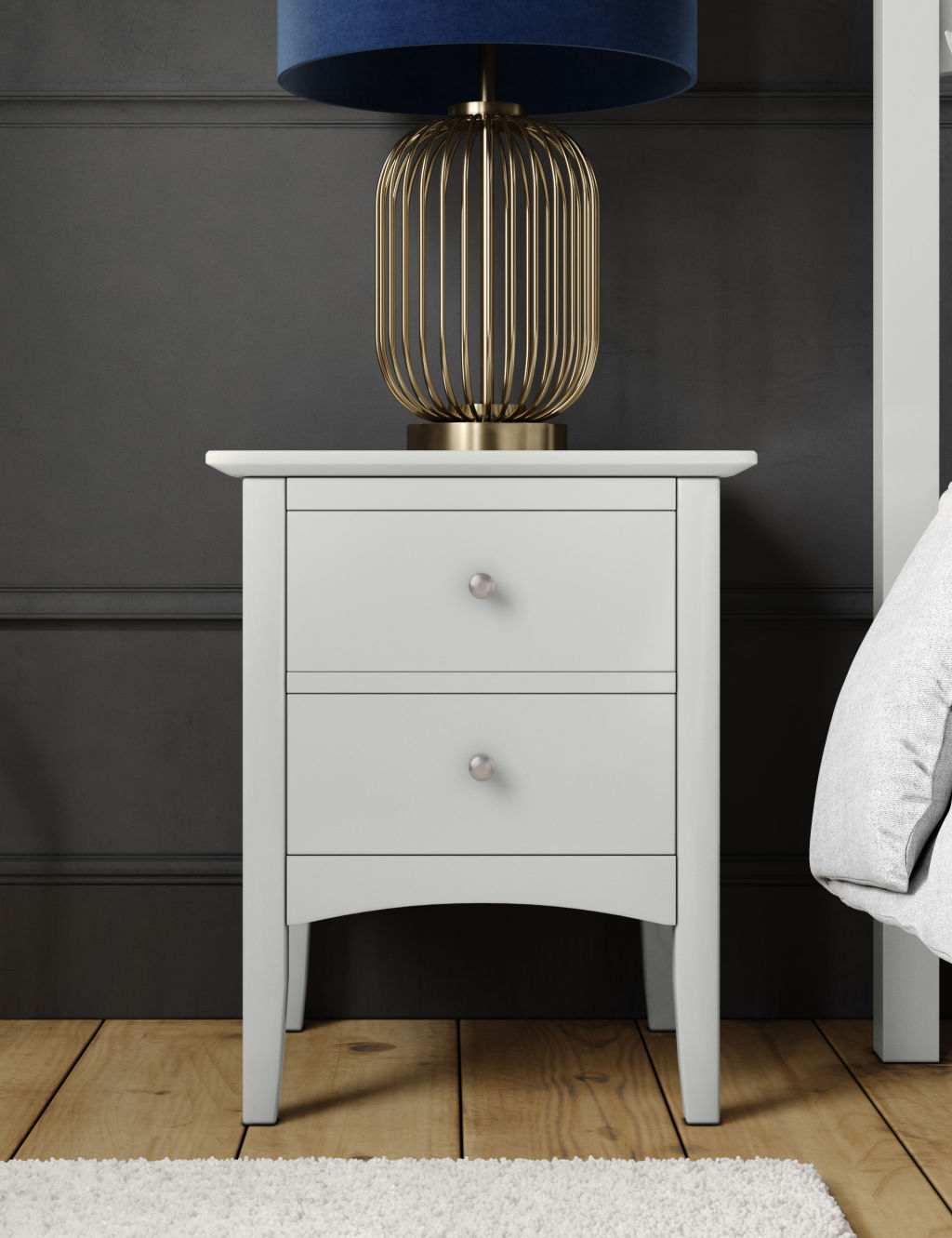 Hastings 2 Drawer Bedside Table