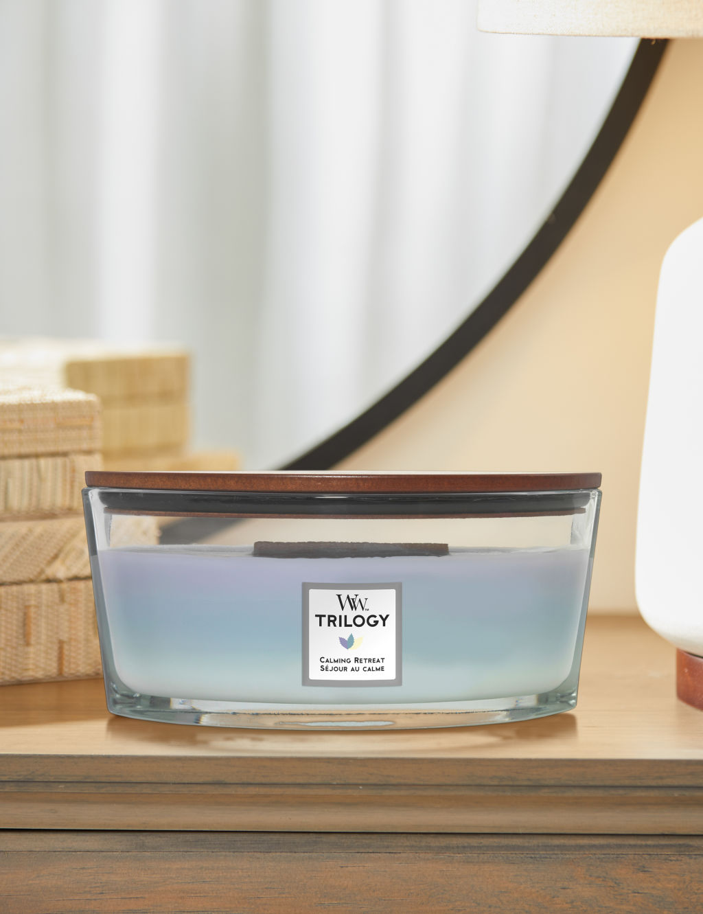 Calming Retreat Ellipse Candle Woodwick M&S