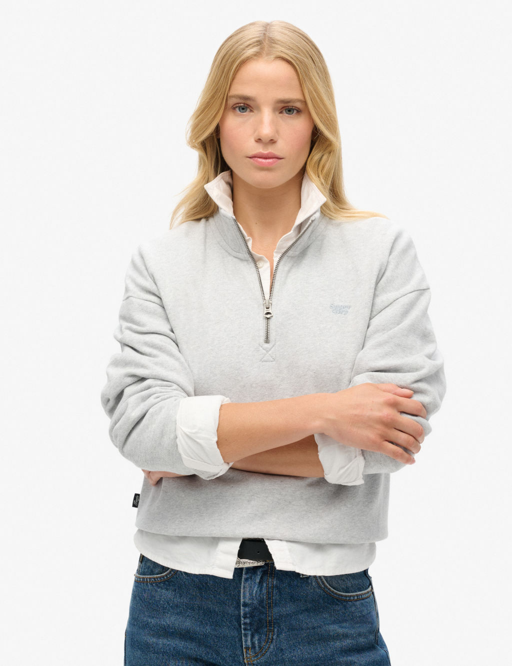 Pure Cotton Half Zip Sweatshirt