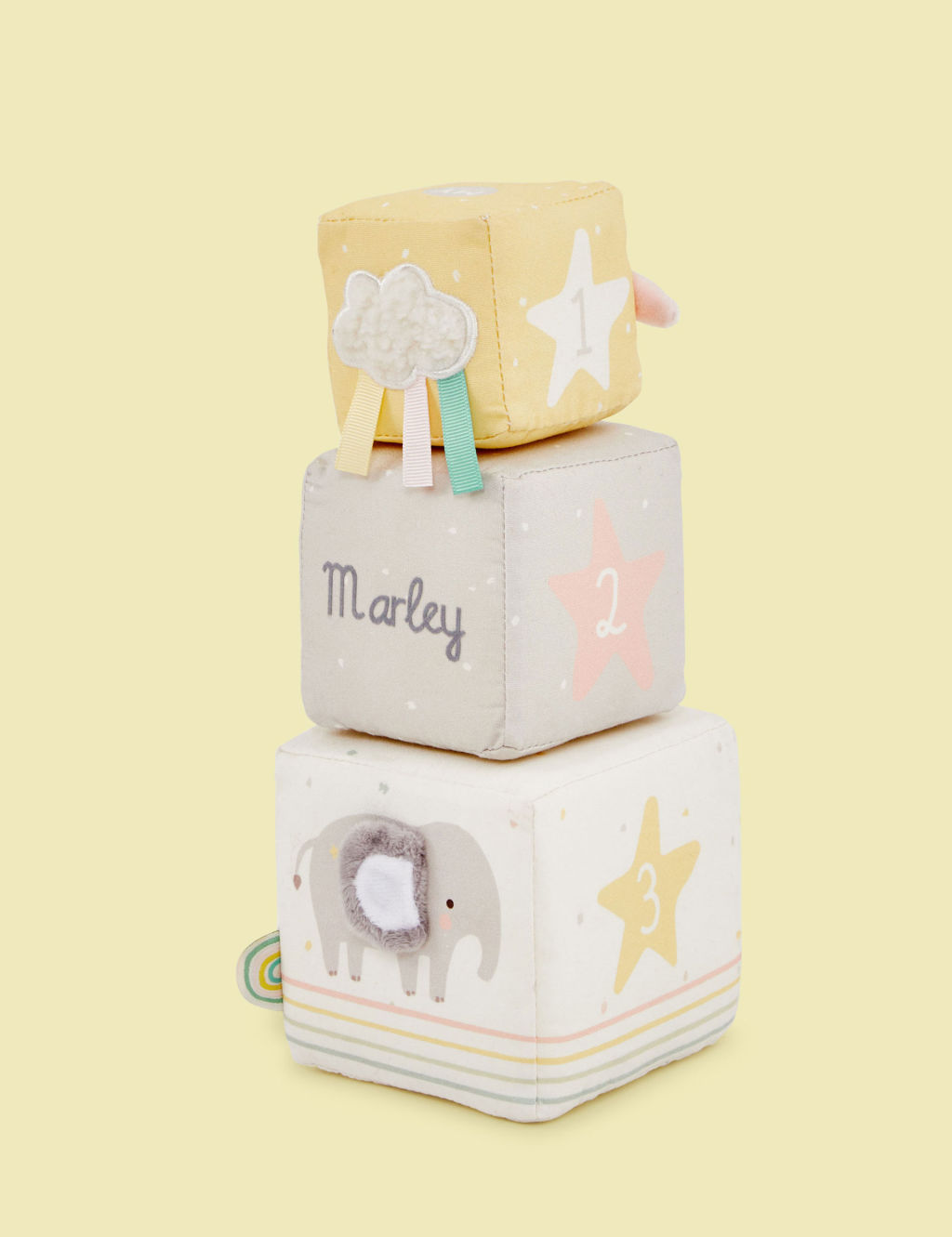 Personalised Plush Animal Stacking Cubes
