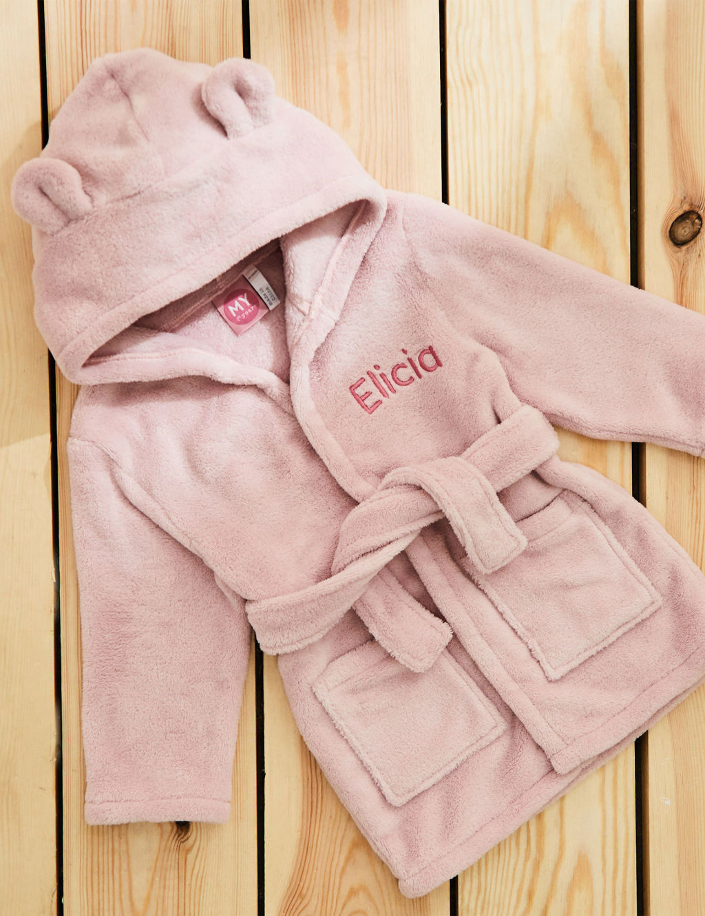 Personalised Hooded Fleece Robe (0-7 Yrs) 3 of 4