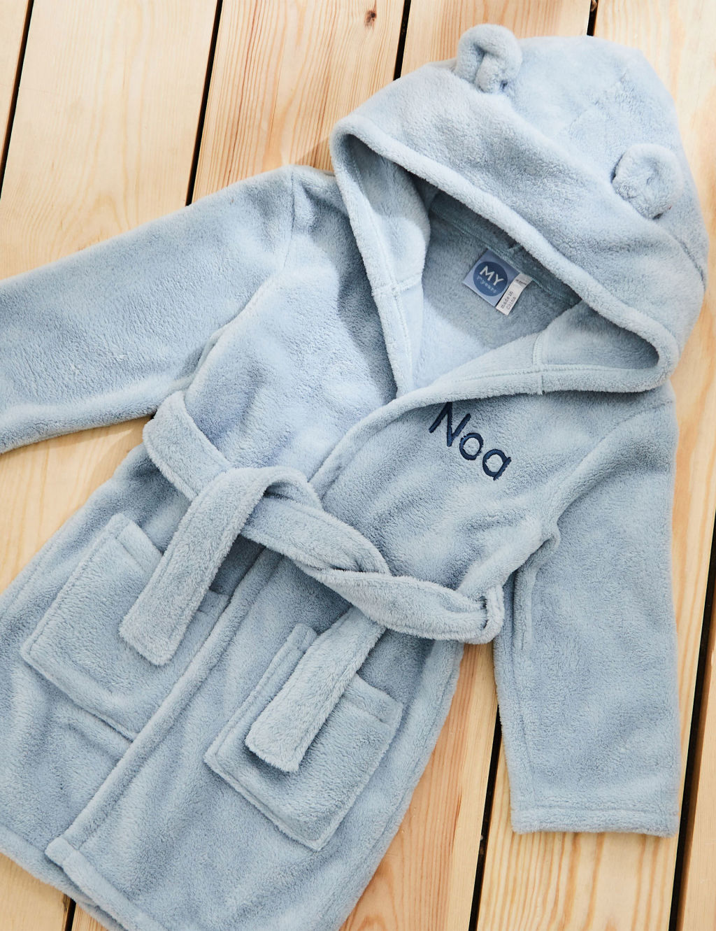 Personalised Hooded Fleece Robe (0-7 Yrs) 3 of 4