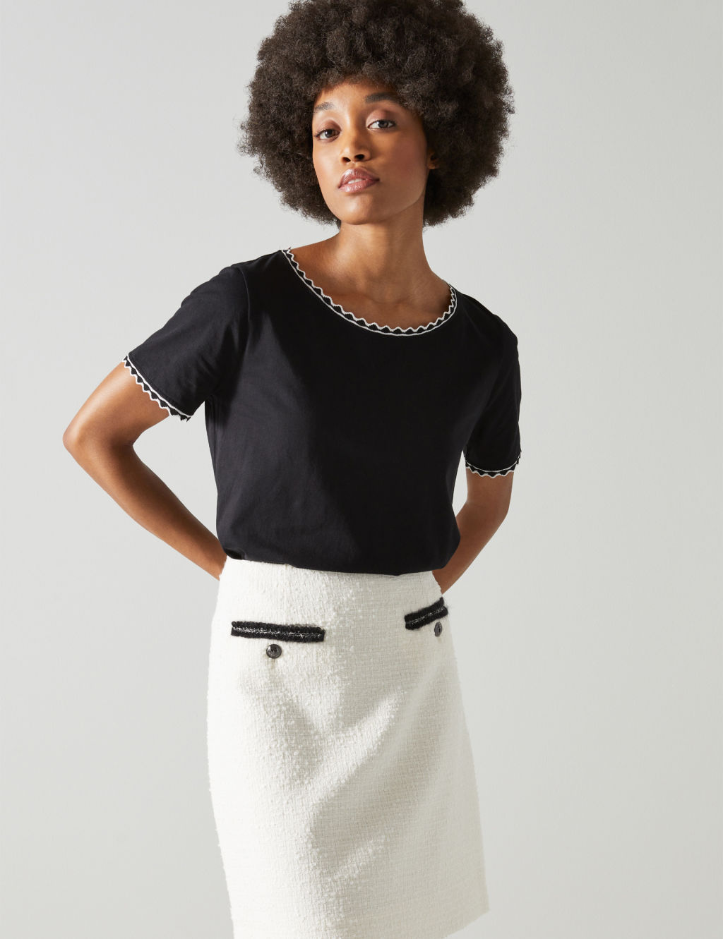 A-line Mini Knit Skirt