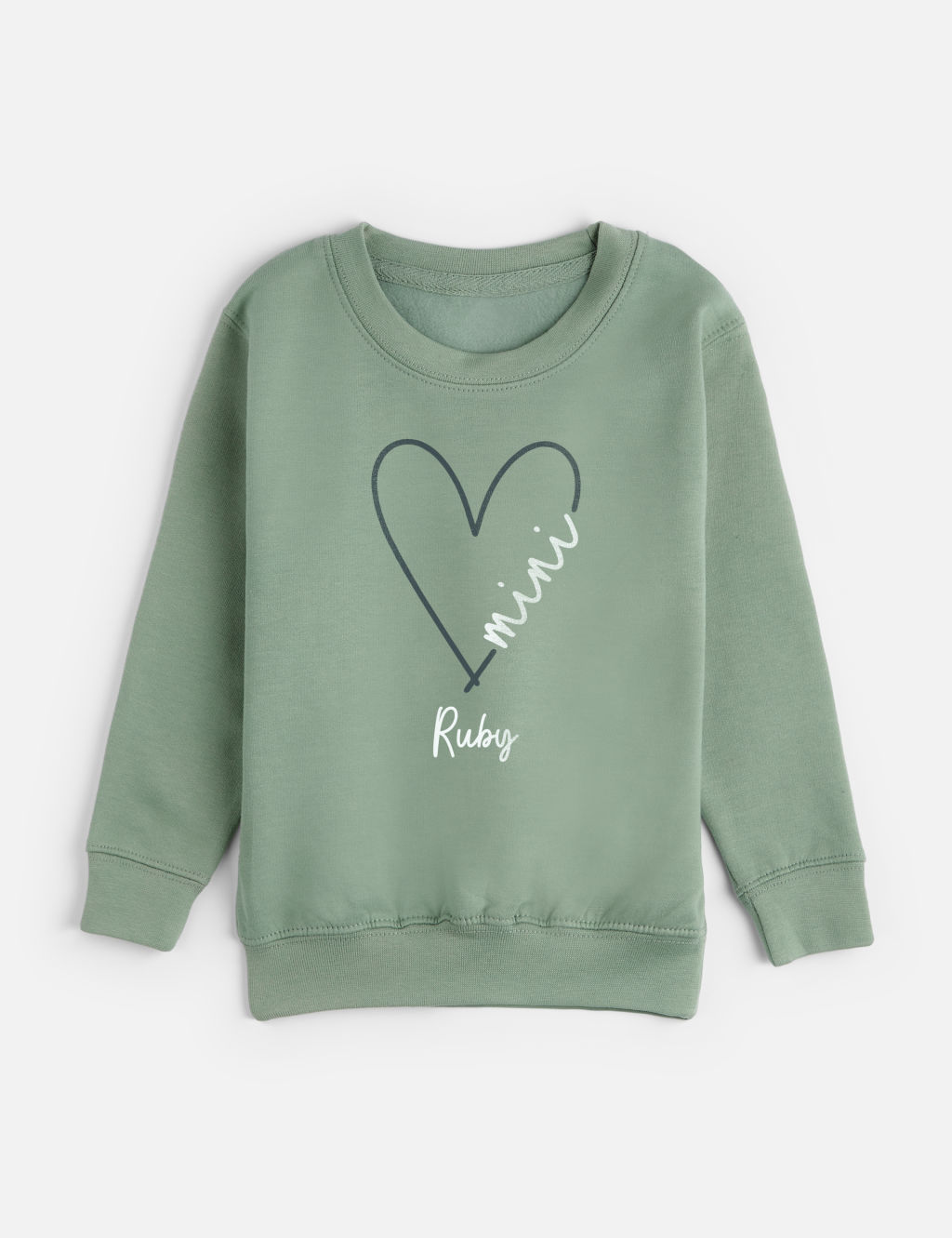 Personalised Kids Heart Mini Sweatshirt (1-11 Yrs)