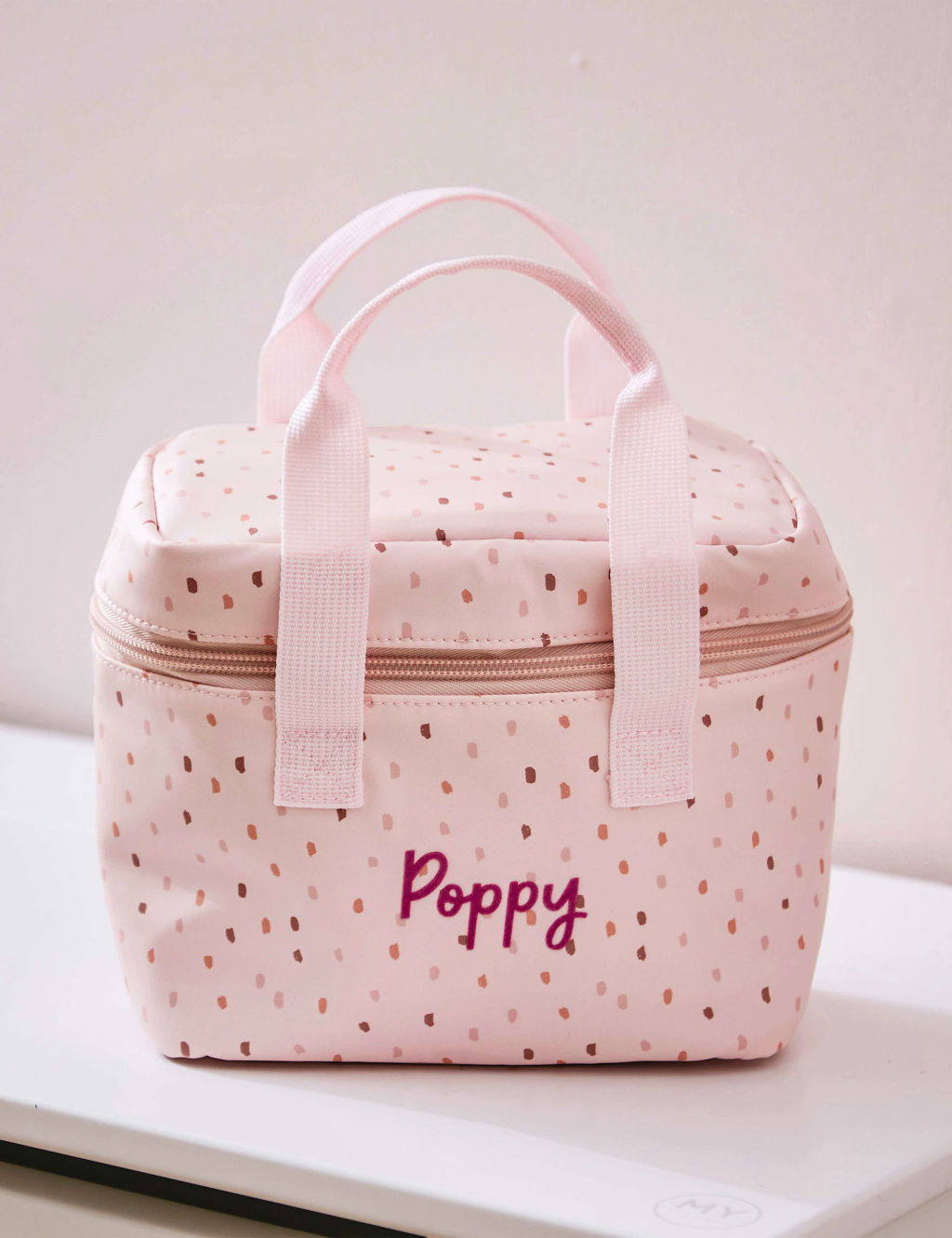 Personalised Pink Spot Snack Bag