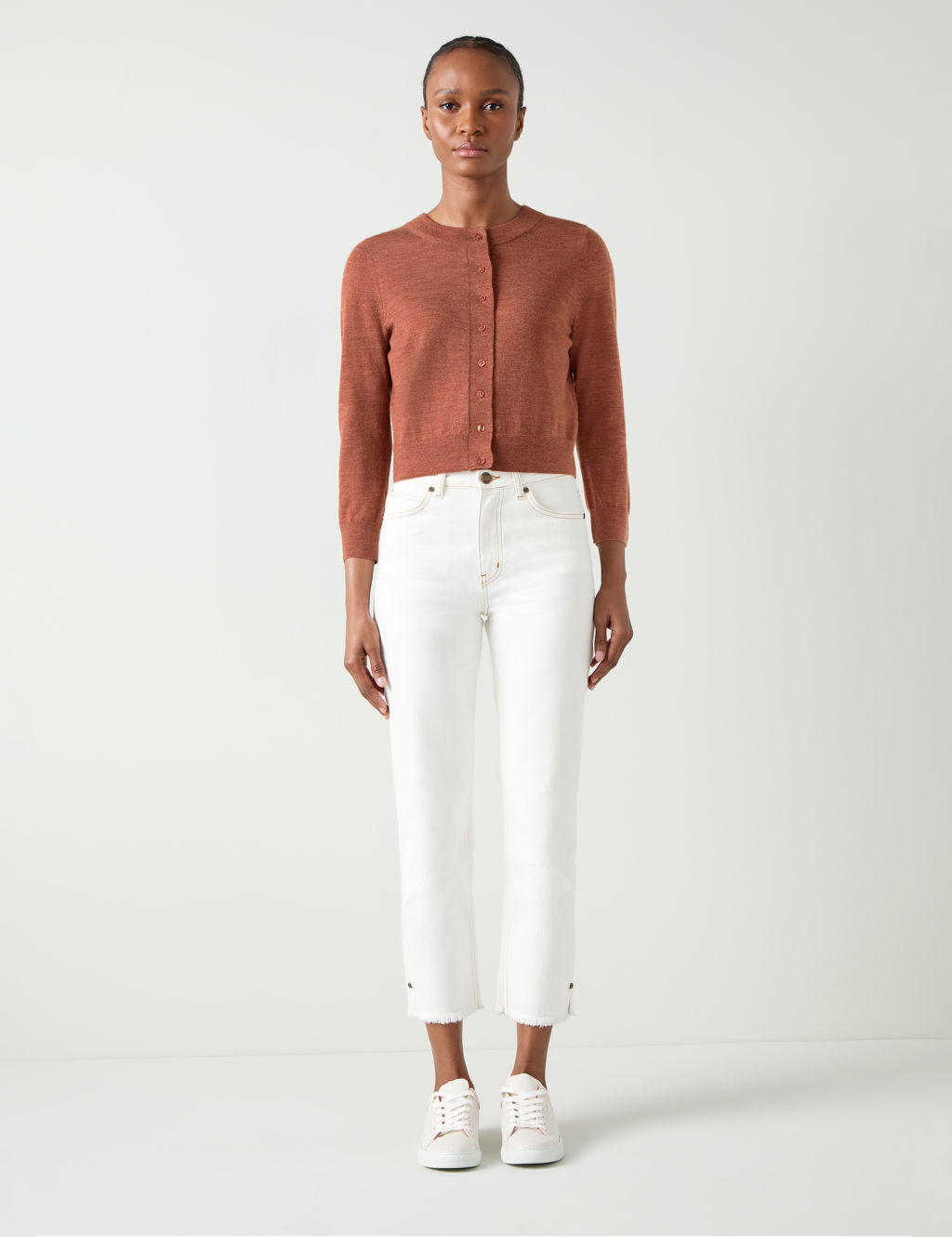 Pure Merino Wool Button Through Cardigan