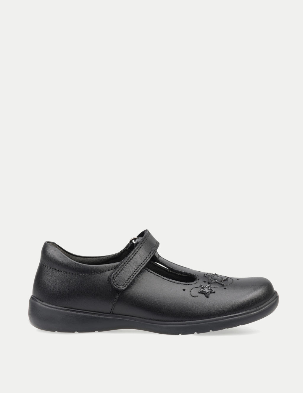 Kids' Leather Riptape Star Schoolwear Shoes (9 Small - 2 Large)