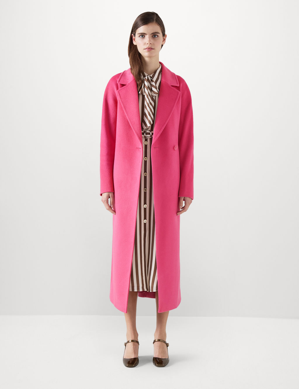 Pure Wool Longline Wrap Coat