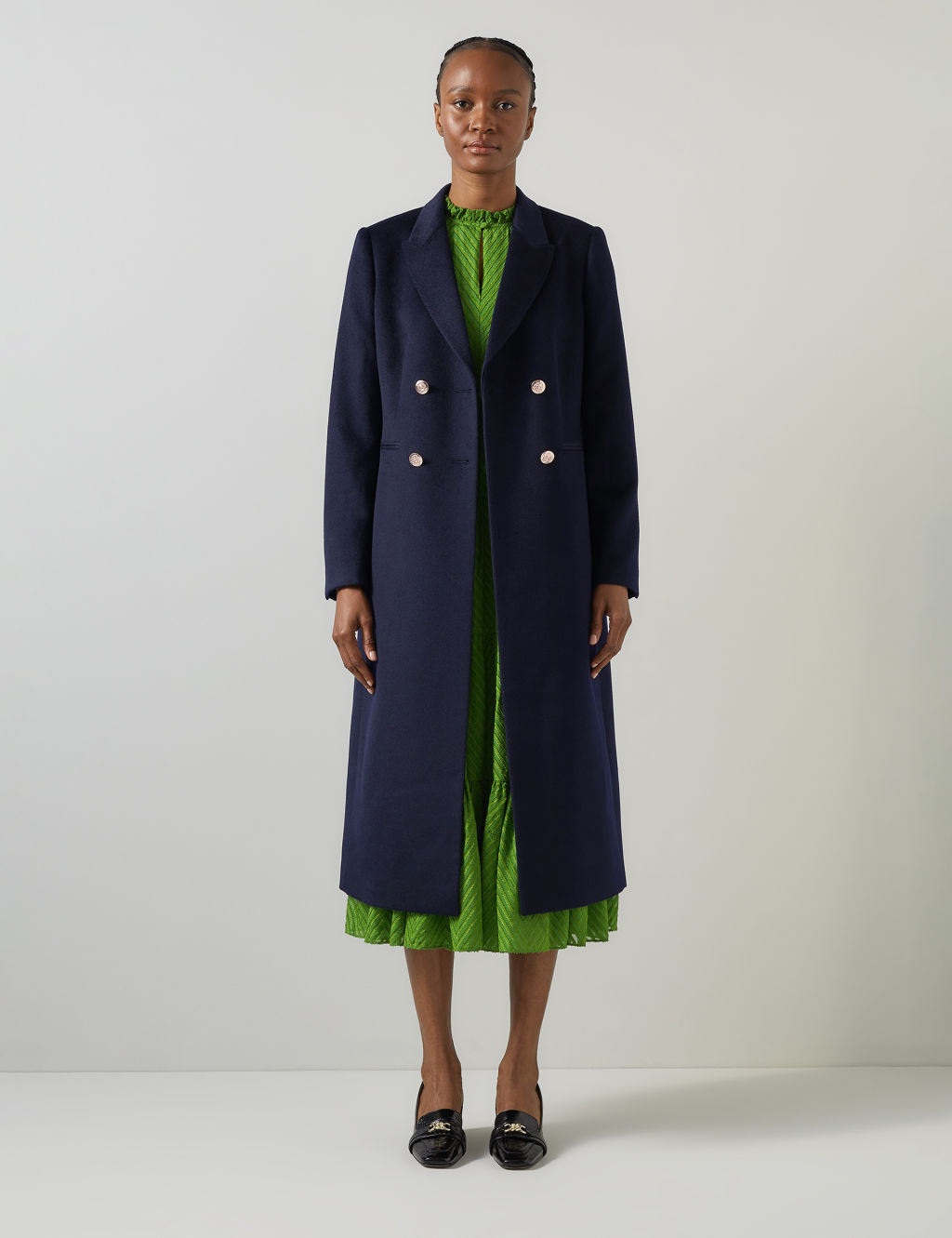 Pure Wool Double Breasted Coat