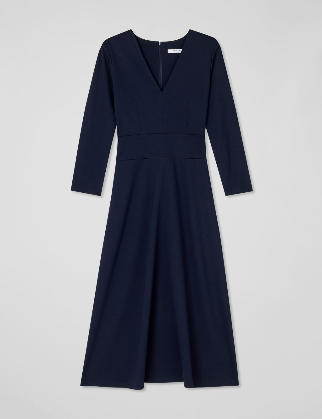 Jersey V-Neck Midi Skater Dress