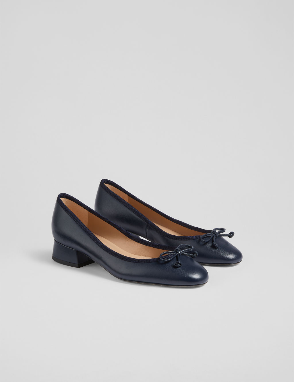 Leather Block Heel Ballet Pumps 2 of 4