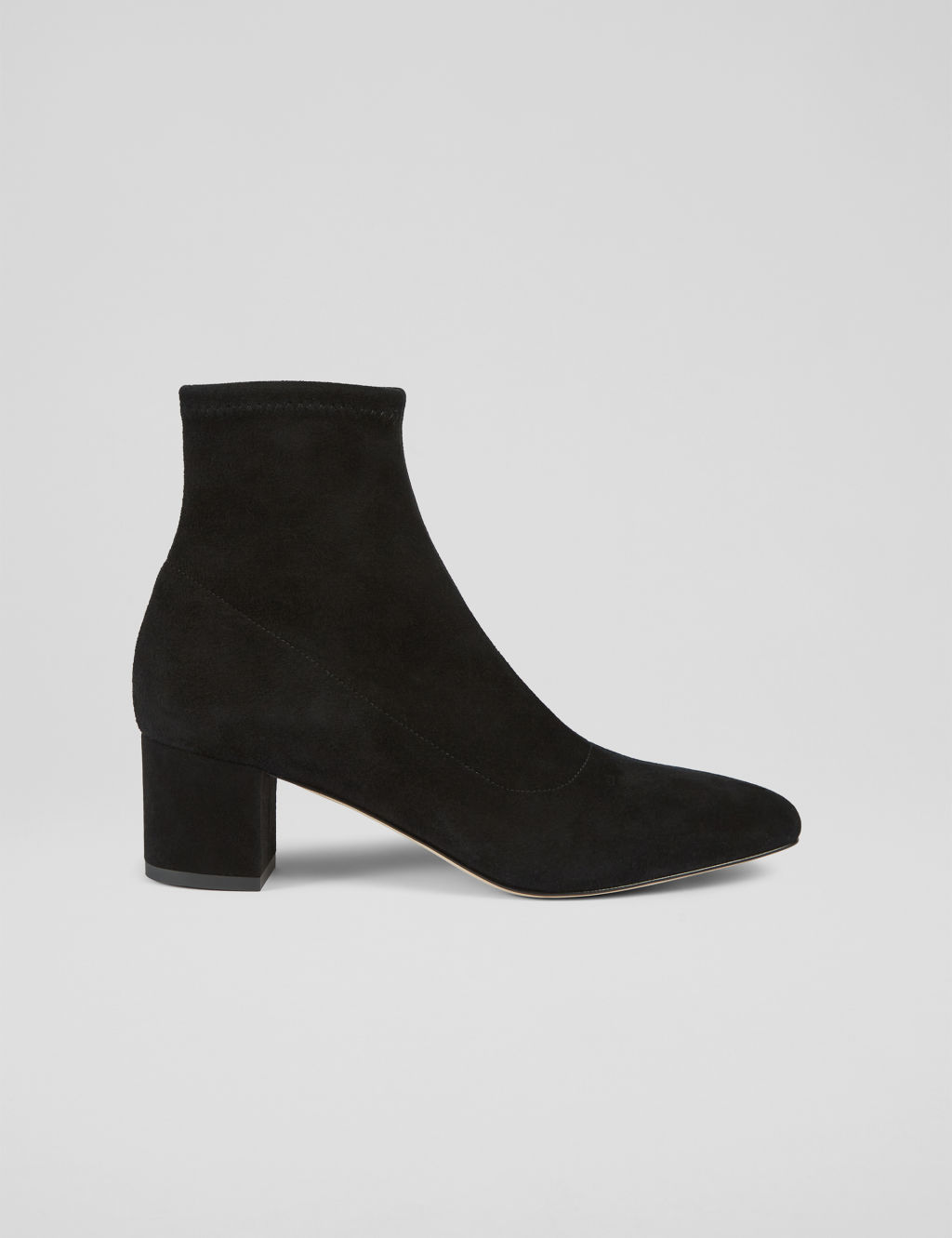 Suede Block Heel Ankle Boots