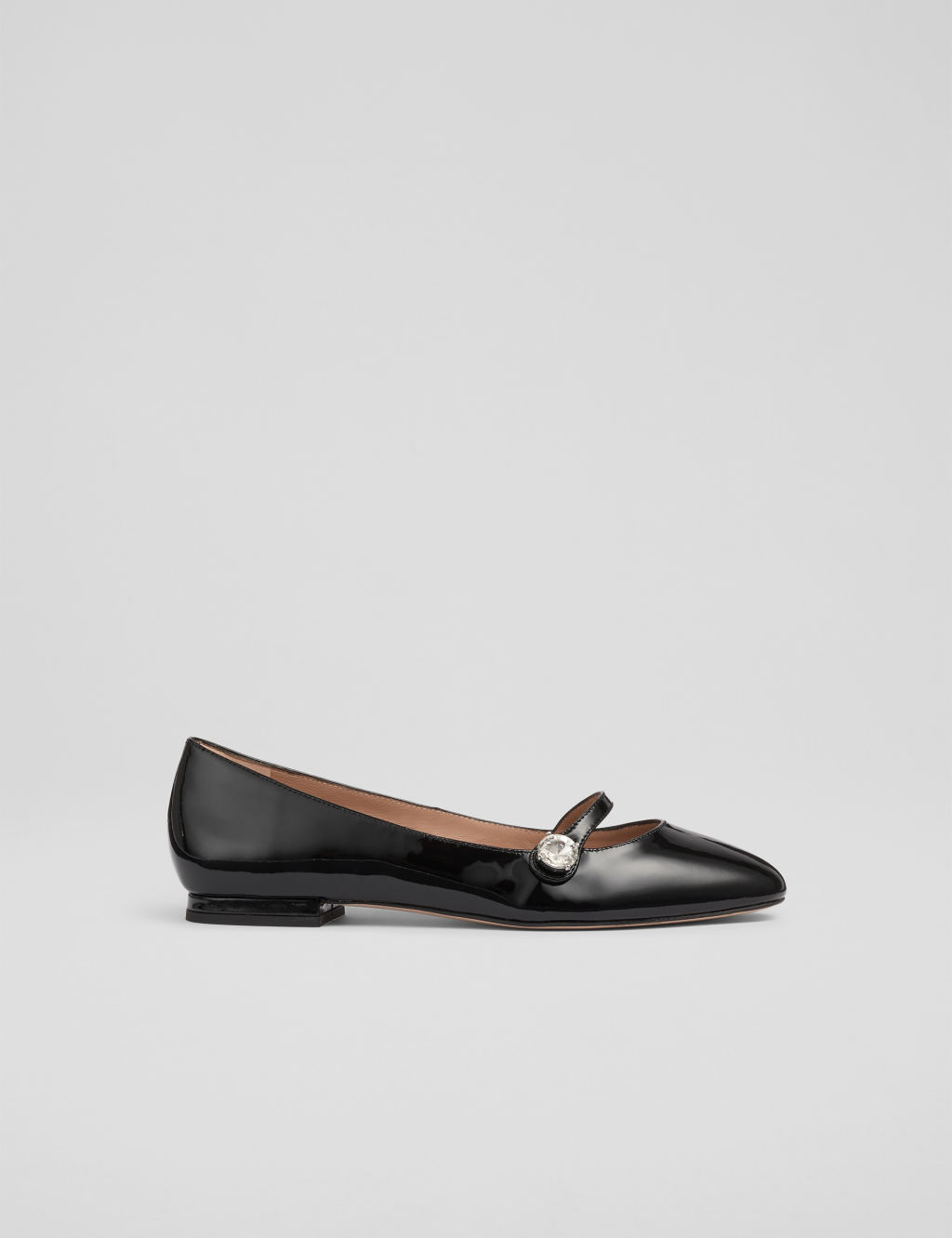 Leather Strappy Flat Pumps