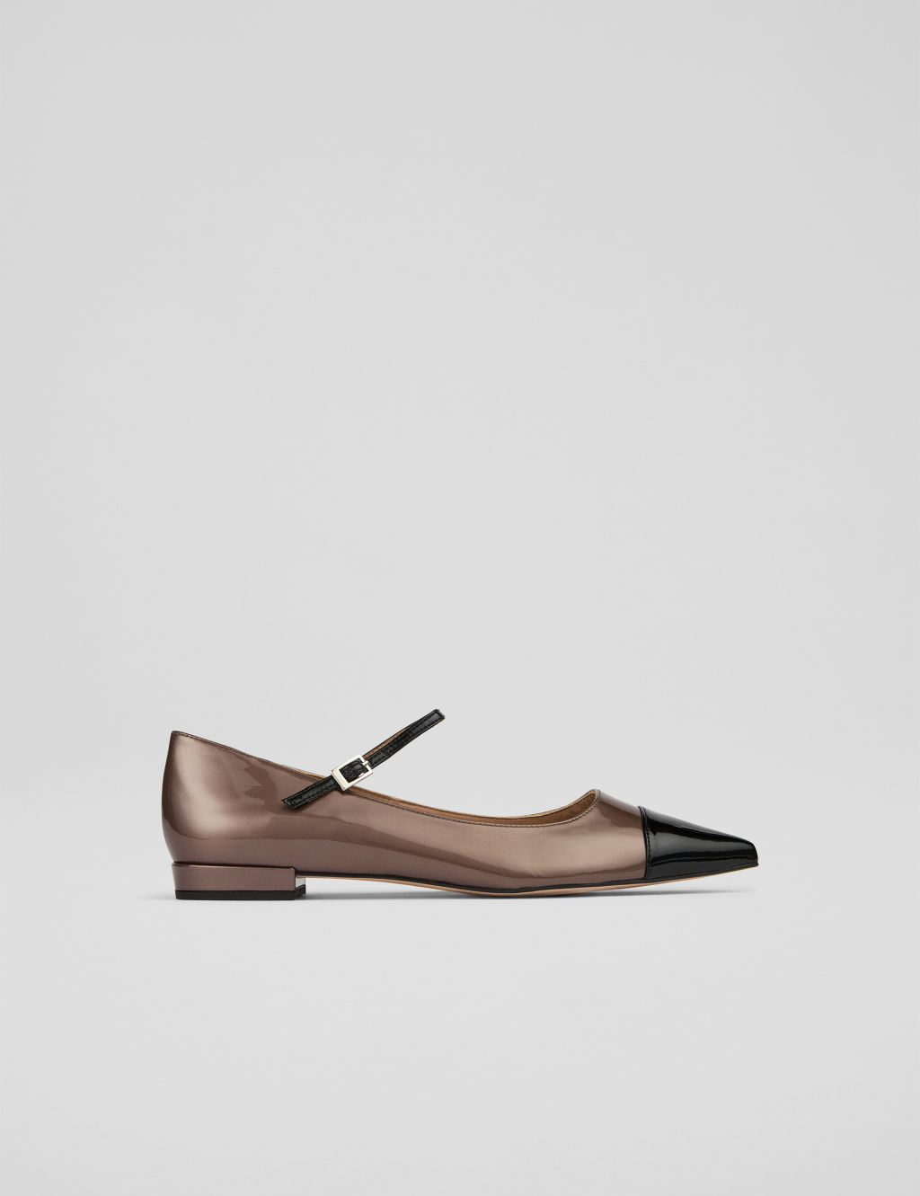 Leather Patent Flat Pointed Pumps