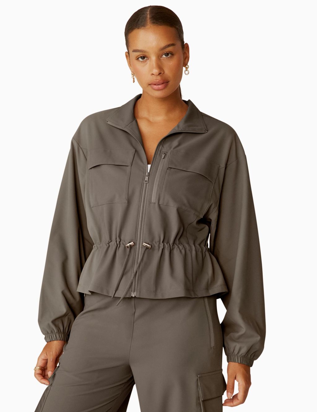 City Chic Waisted Utility Jacket