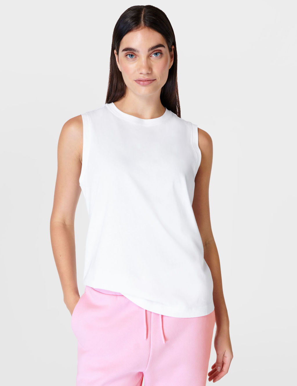Essential Cotton Rich Crew Neck Vest Top