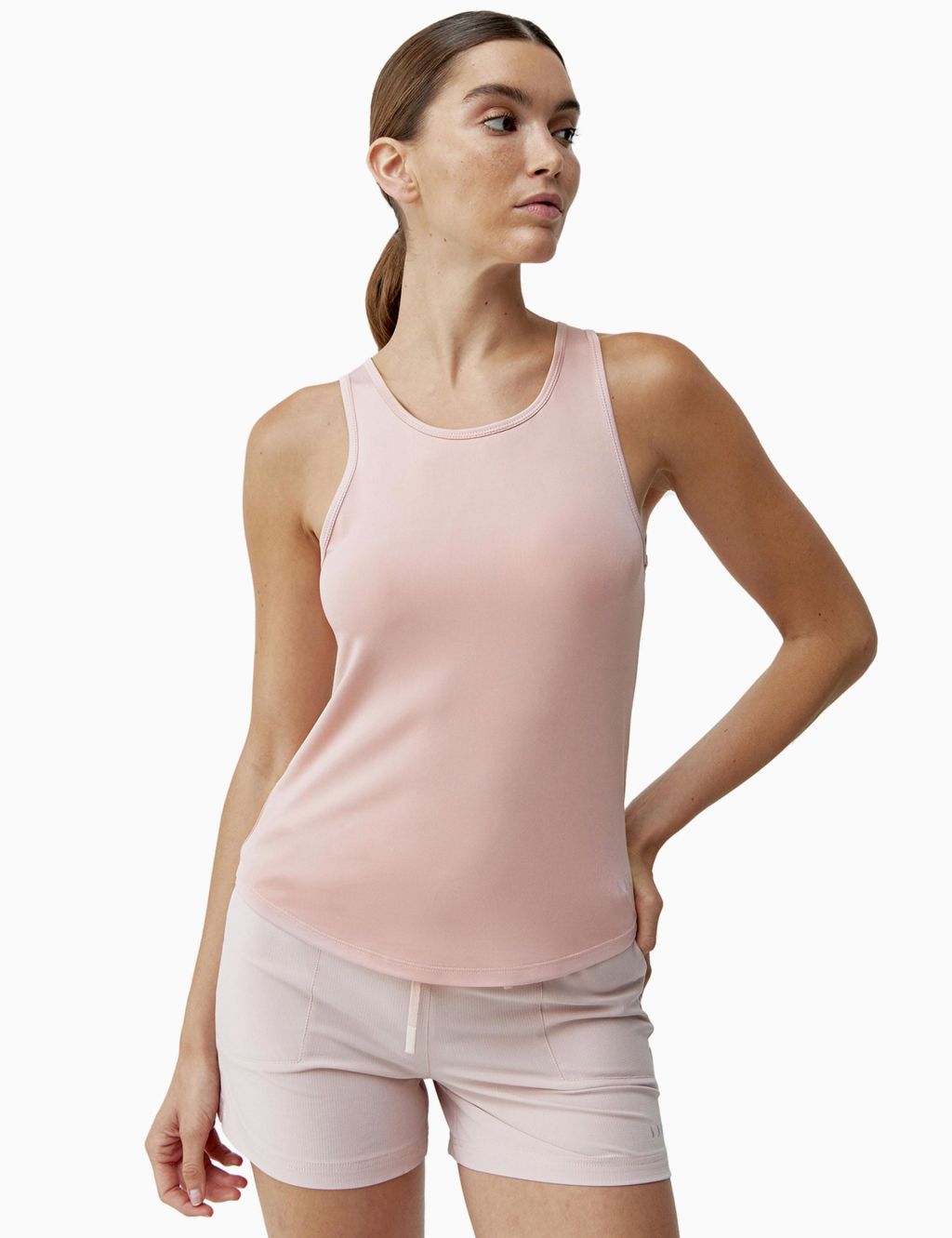 Daila Crew Neck Open Back Vest Top