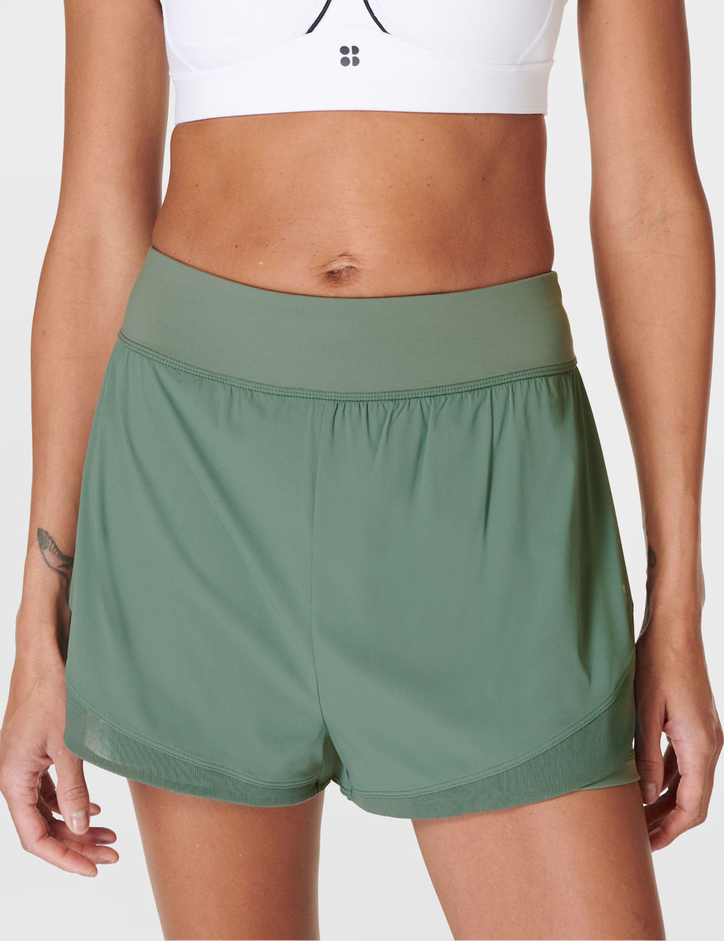 Tempo Run Layered Running Shorts