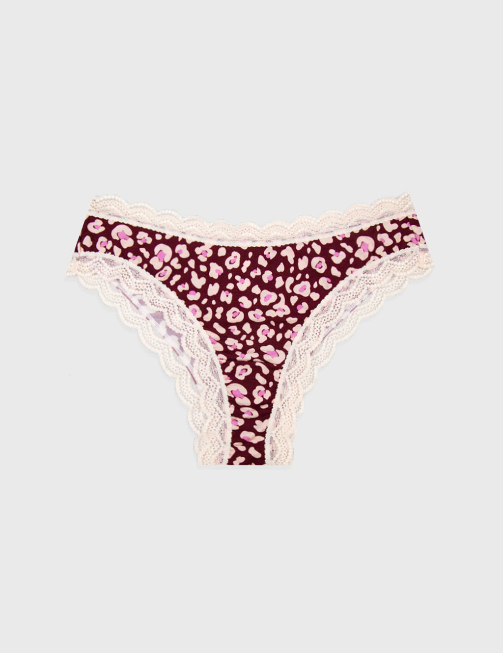 Animal Print Lace Trim Brazilian Knickers 1 of 6