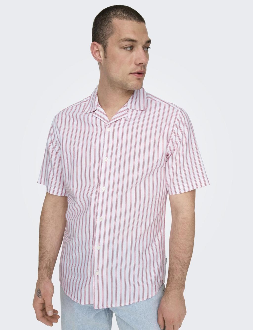 Cotton Rich Striped Oxford Shirt 2 of 6