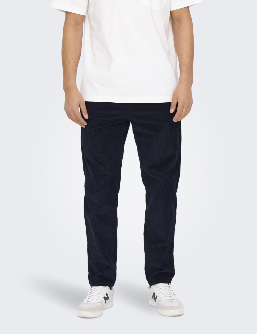 Tapered Fit Corduroy Elasticated Waist Trousers