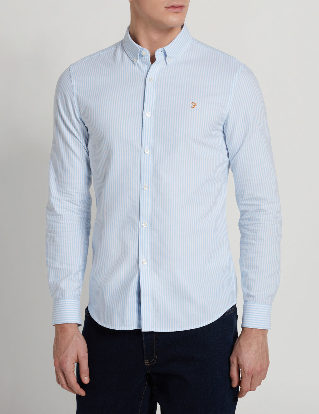 Slim Fit Pure Cotton Striped Oxford Shirt 2 of 3