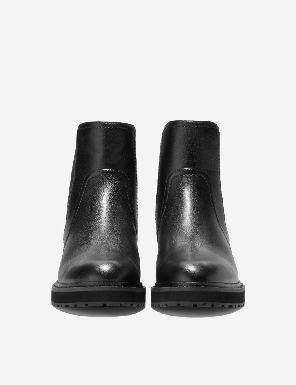 Leather Chelsea Flat Boots Cole Haan M S IE