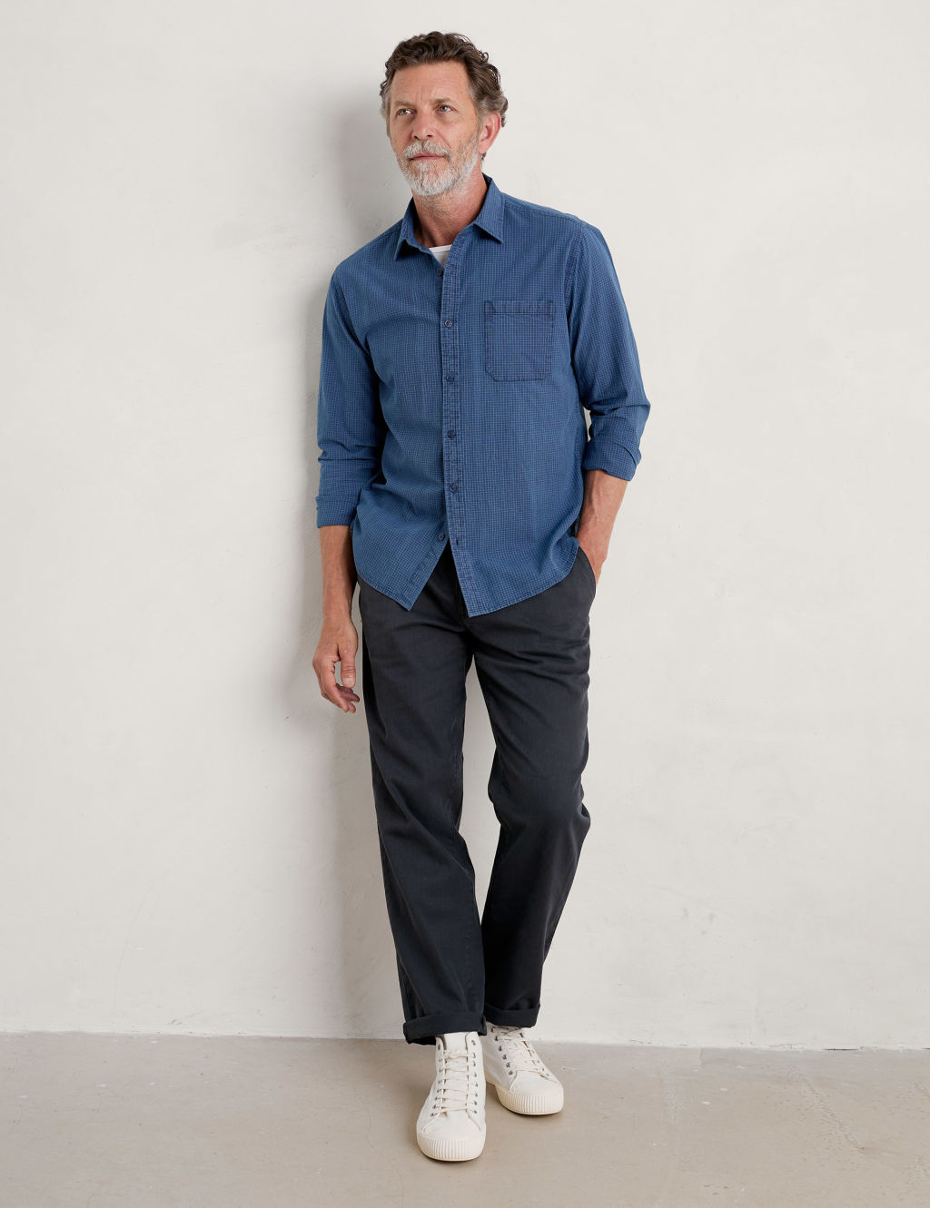 Regular Fit Linen Rich Cargo Trousers
