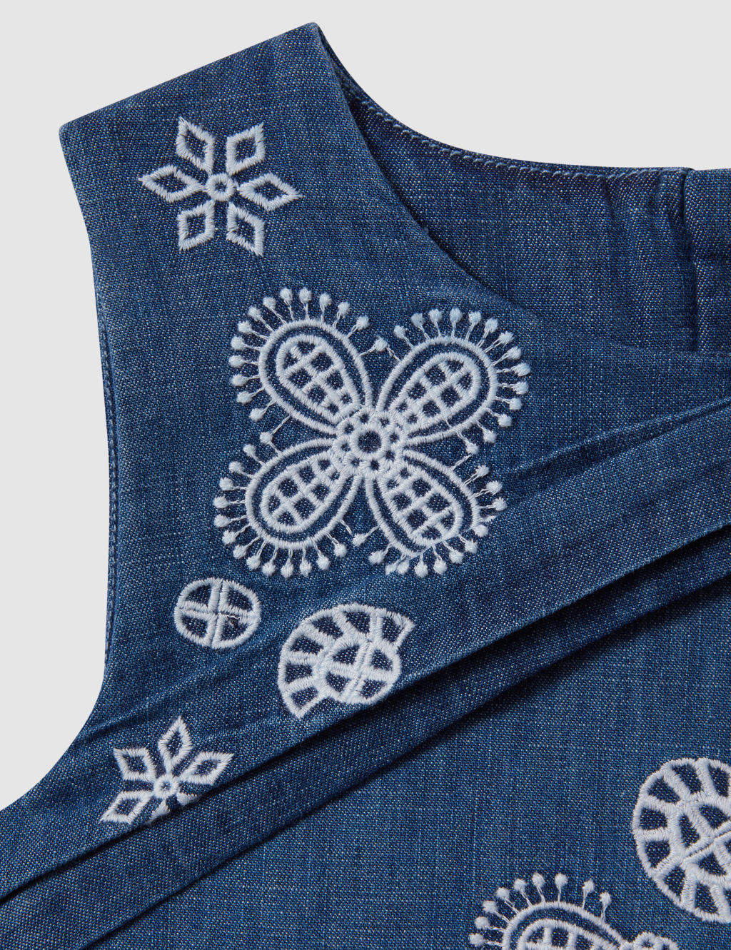 Denim Embroidered Dress (4-14 Yrs) 4 of 4