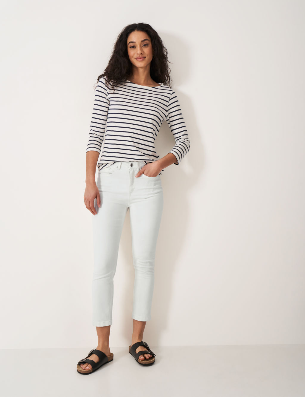 Conny Mid Stone Cropped Jeans