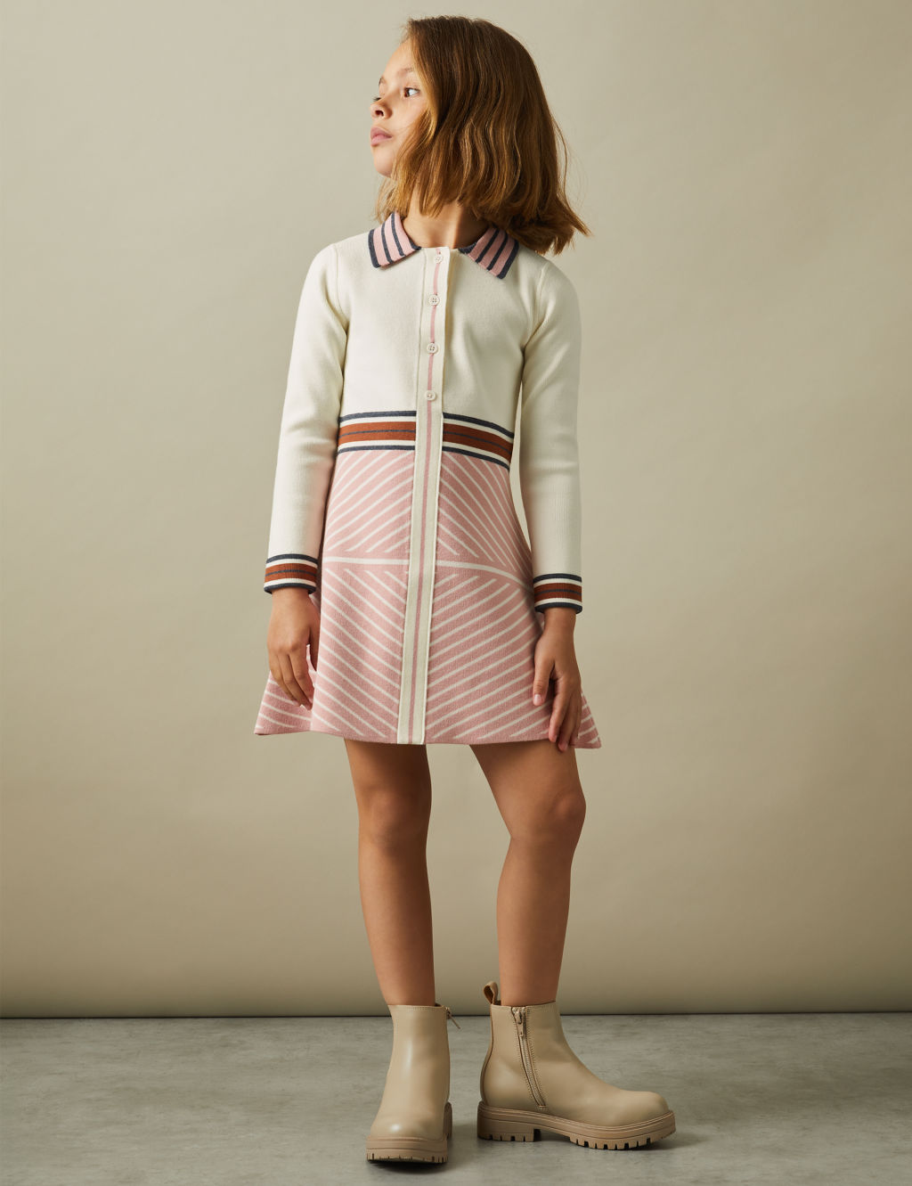 Colour Block Dress (4-14 Yrs)