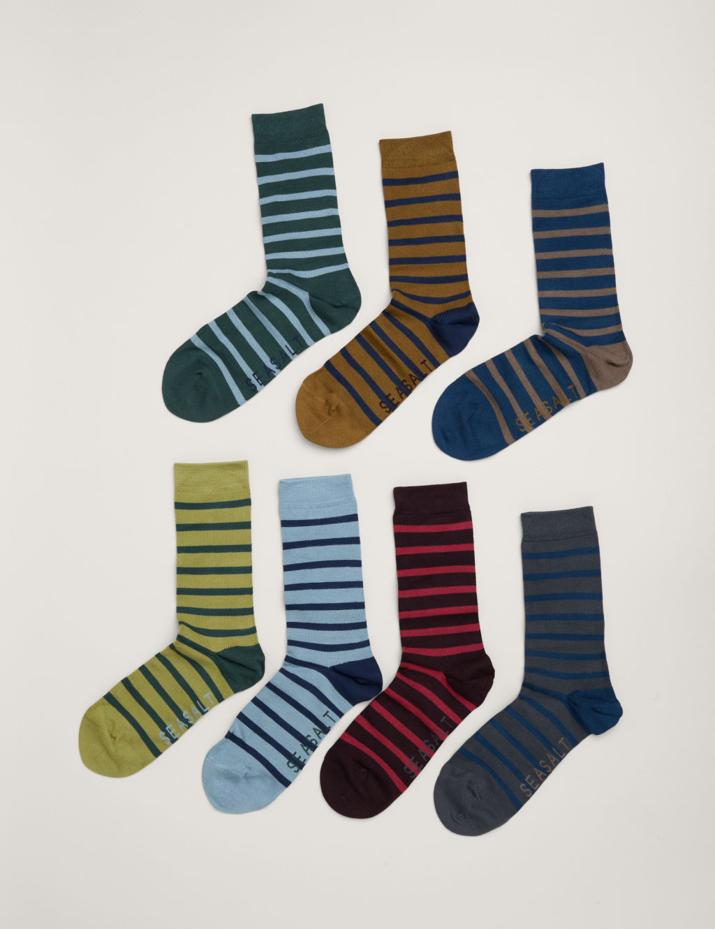 7pk Striped Socks Gift Box