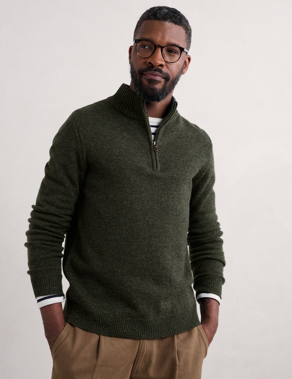 Lambswool Rich Half Zip Jumper