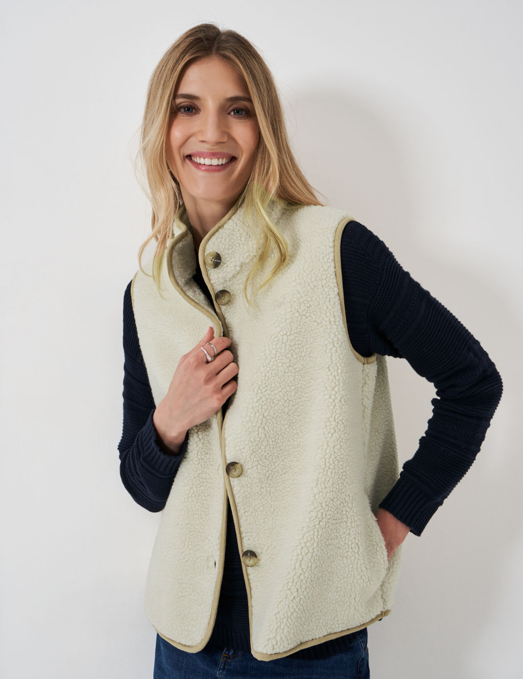 Borg High Neck Gilet