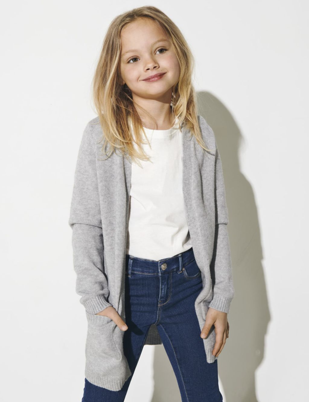 Knitted Edge to Edge Cardigan (7-14 Yrs)