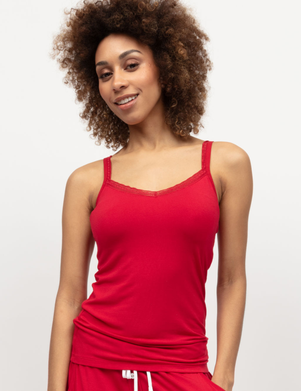 Modal Rich Lace Trim Vest