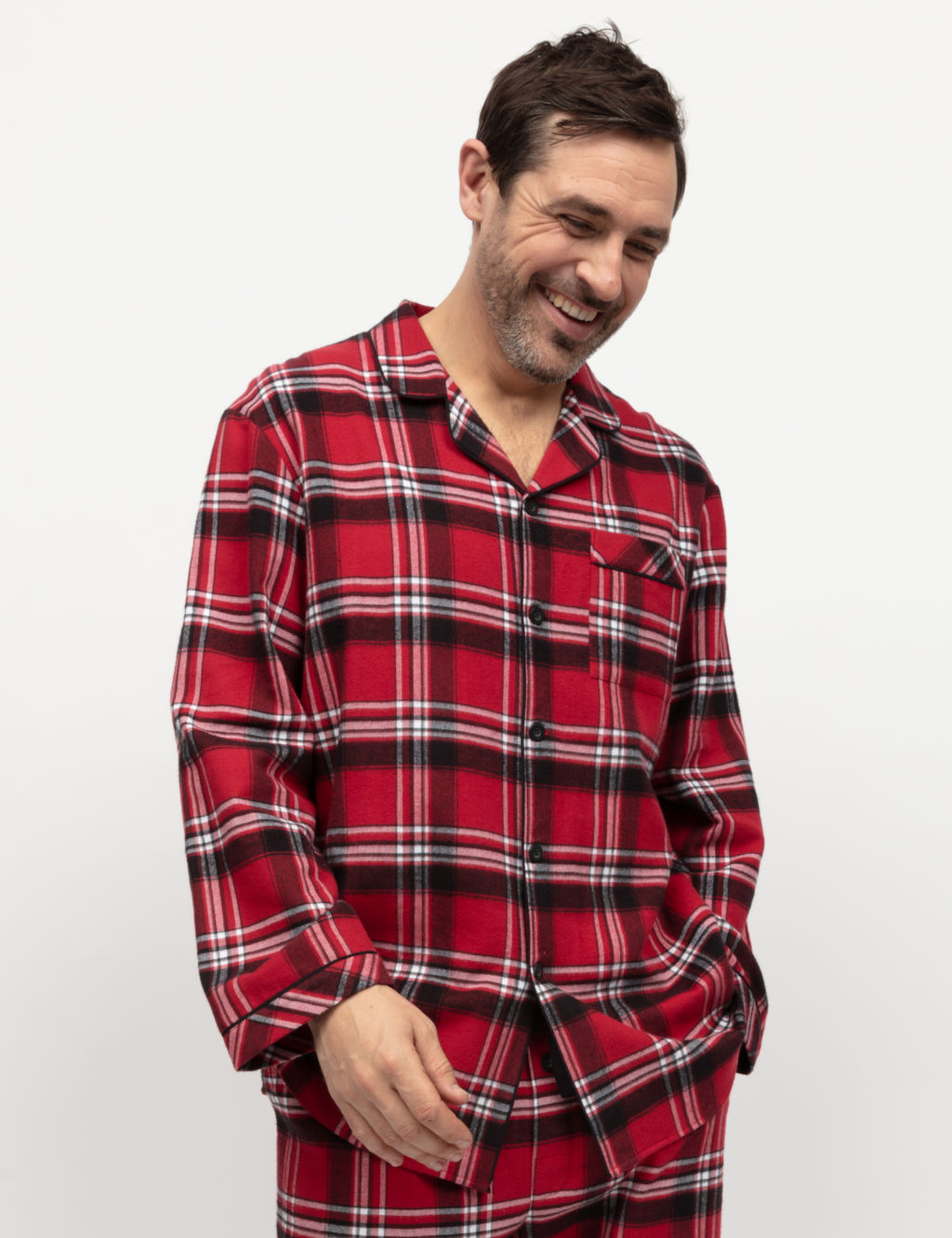 Pure Cotton Checked Pyjama Top