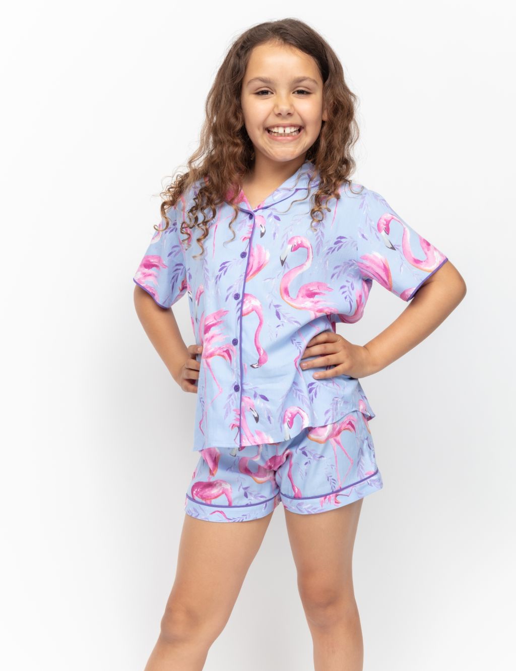 Cotton Blend Flamingo Pyjamas (2-13 Yrs)