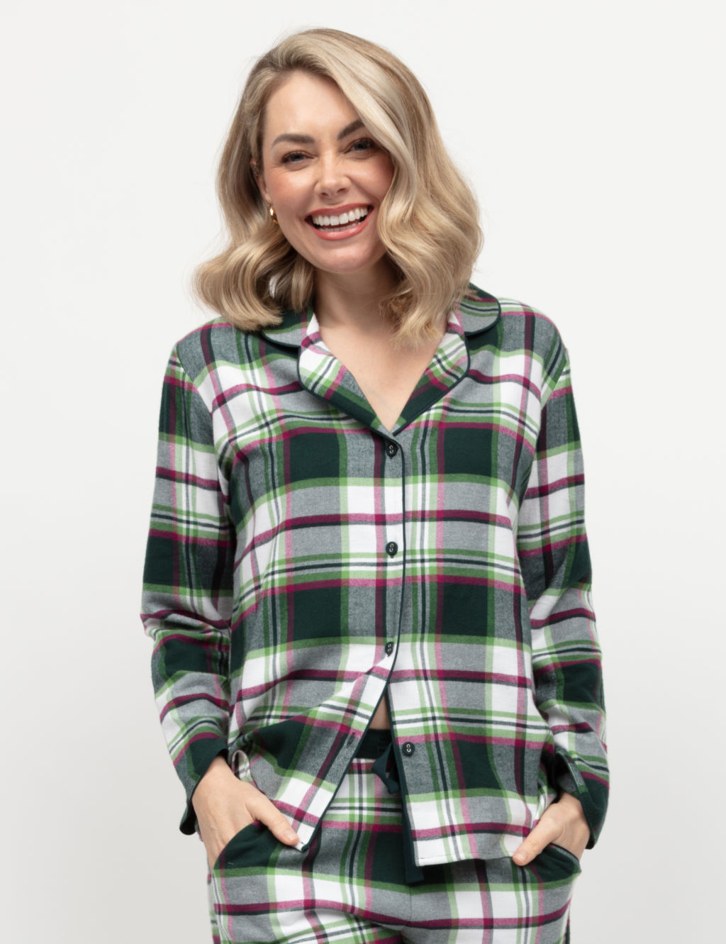 Pure Cotton Checked Pyjama Top