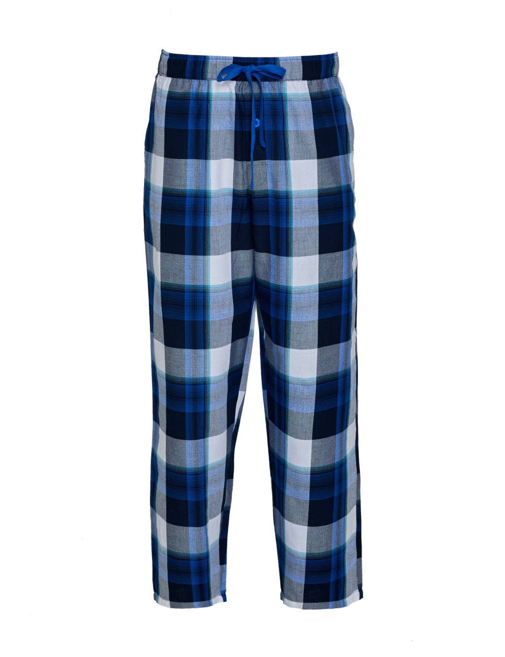 Pure Cotton Checked Pyjama Bottoms 1 of 4