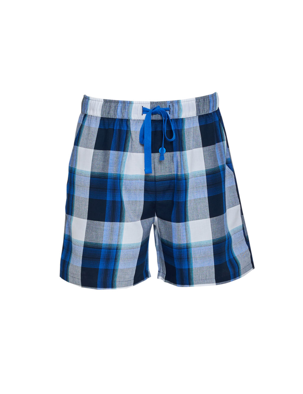 Pure Cotton Checked Pyjama Shorts 1 of 4