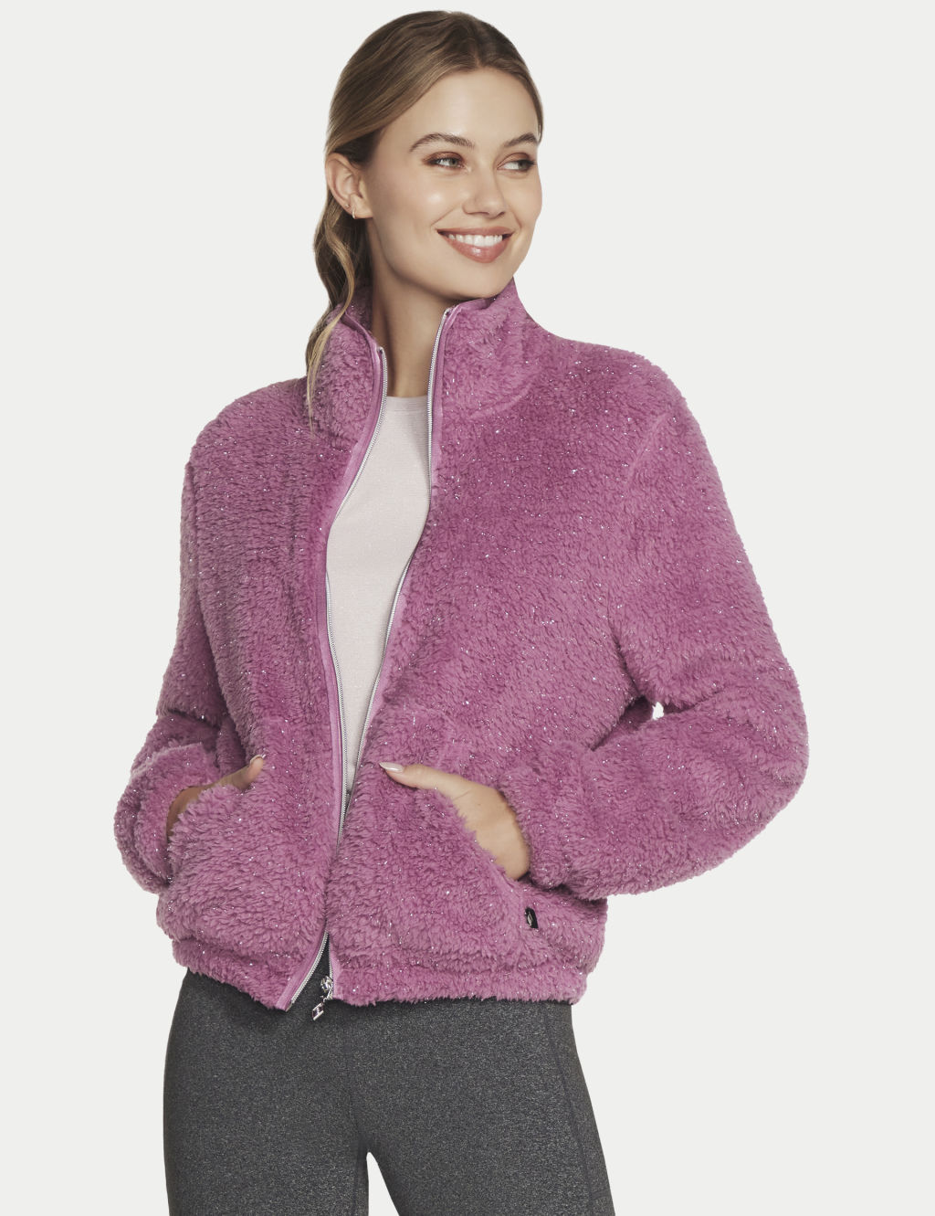 Gosnuggle Faux Shearling Funnel Neck Jacket