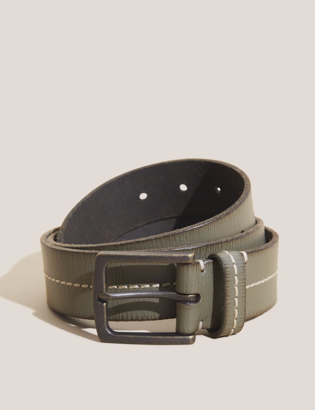 Leather Stitch Jeans Belt