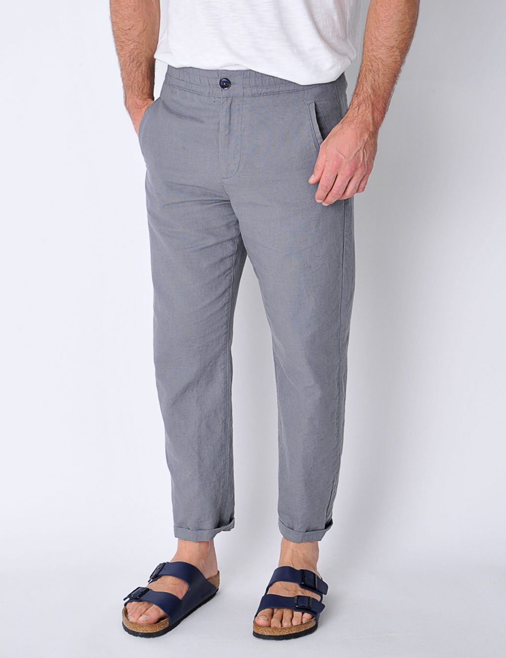 Tapered Fit Cotton Rich Lightweight Trousers 4 of 6