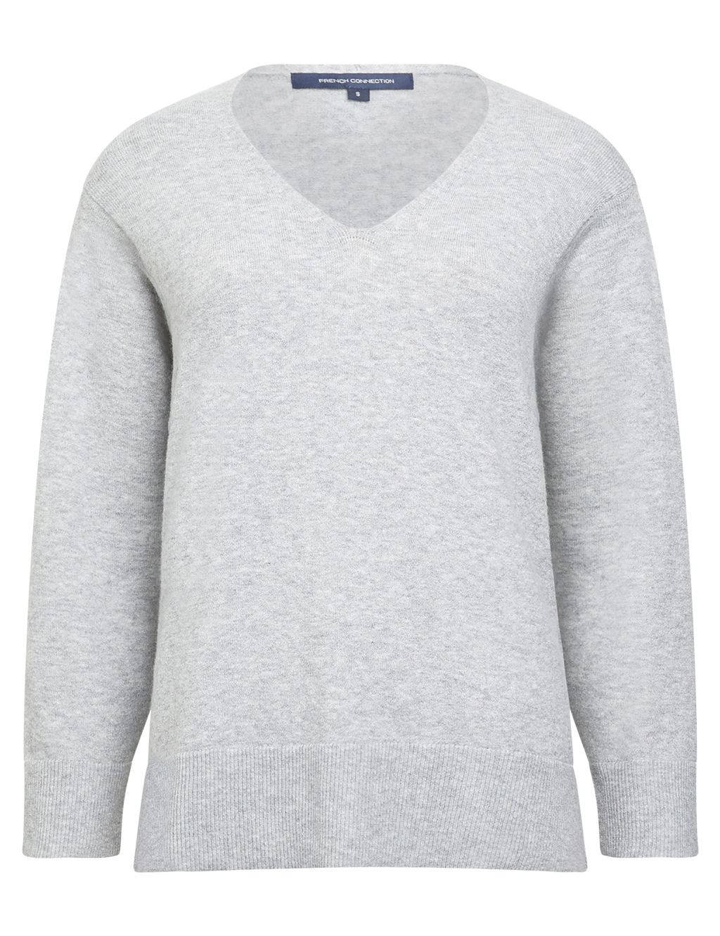 Textured V-Neck Relaxed Jumper with Wool 1 of 4